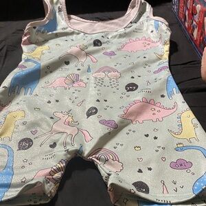 Set of  2 Pastel Unicorn & Dinosaur leotard ballet